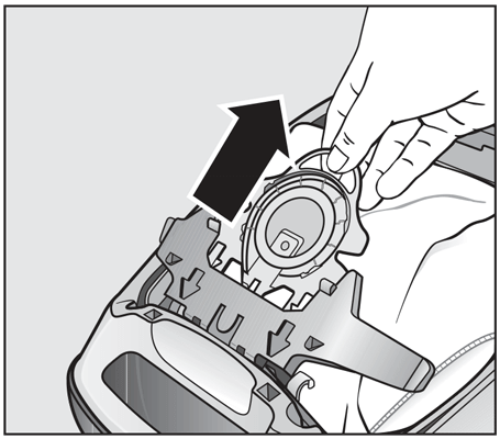 Remove Filter on a Miele S8 Vacuum Ilustration
